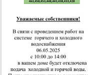 Отключение воды МКД Спортивный, д. 6
